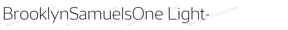 BrooklynSamuelsOne Light字体转换